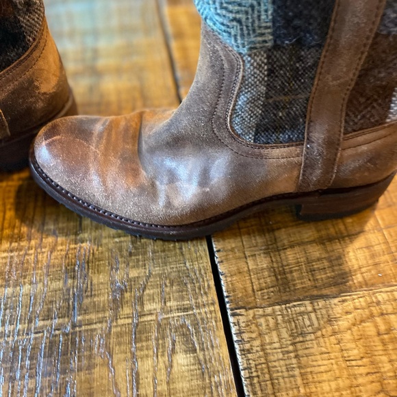 COPY - Sendra Boots Distressed Plaid Patchwork EUC Worn Once for a Few Hours - Picture 10 of 15